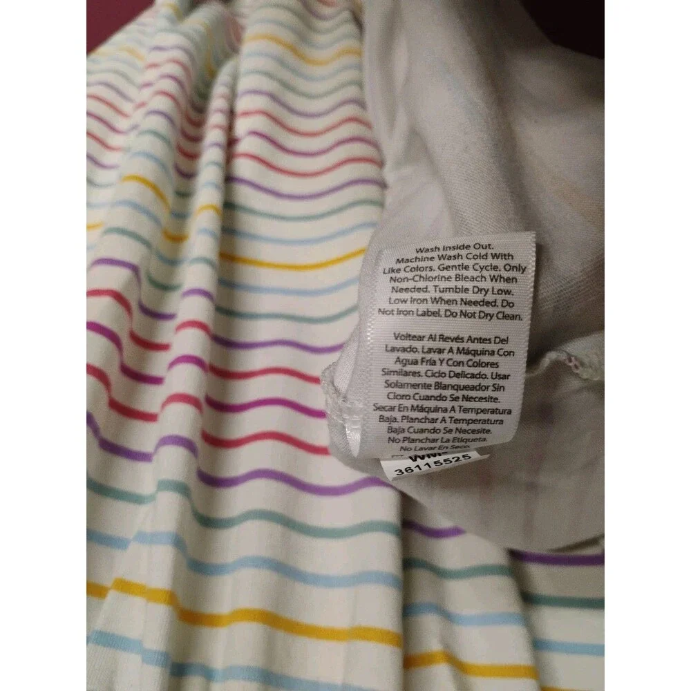 Wonder Nation Dress Lot 2 Girls Size XL 14-16  Pockets Rainbow Twins Striped